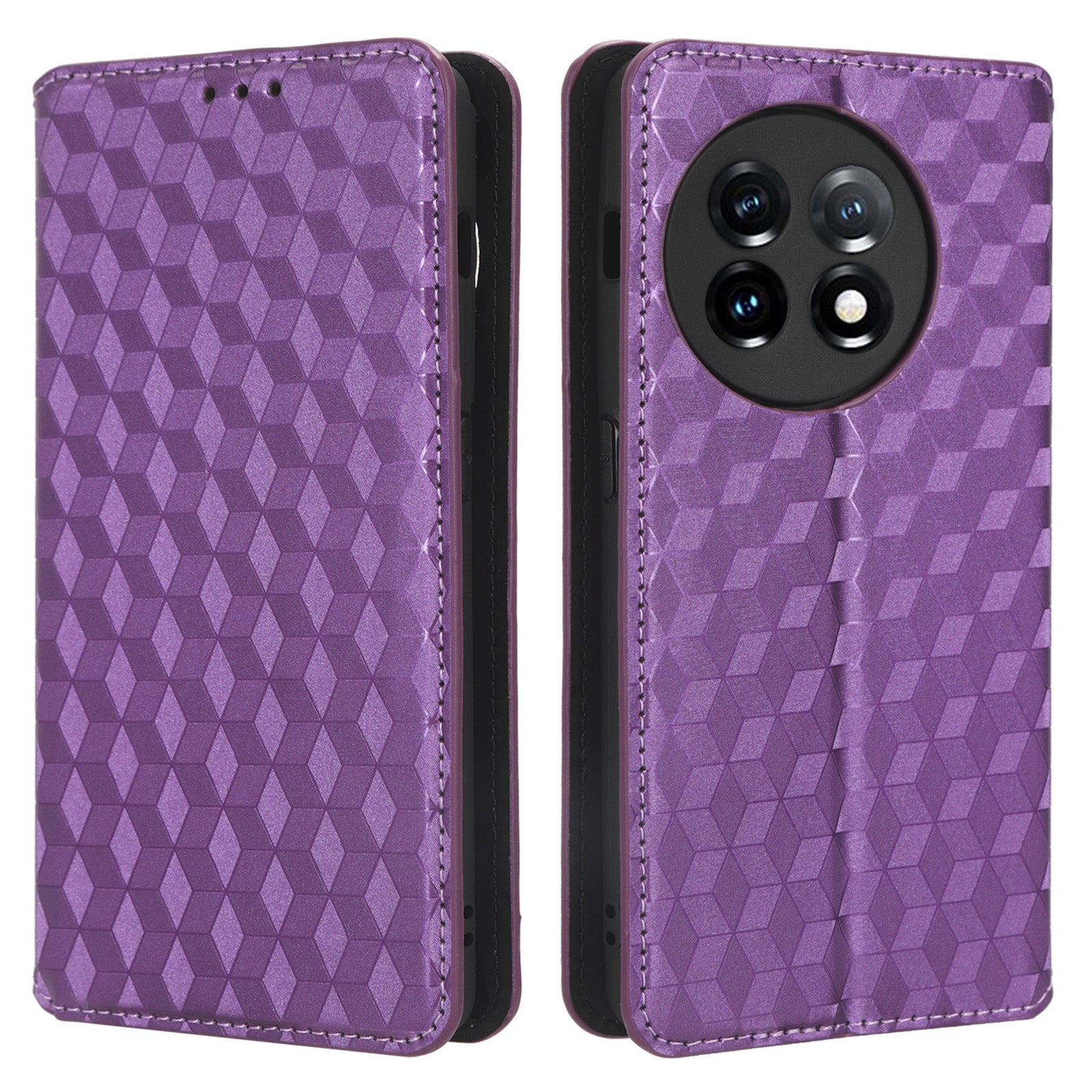 For OnePlus 11 5G Anti-scratch Protective Phone Case Stand Wallet Imprinted Rhombus Pattern PU Leather Phone Cover For OnePlus 11 5G Anti-scratch Protective Phone Case Stand Wallet Imprinted Rhombus Pattern PU Leather Phone Cover